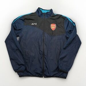 ARSENAL AFC Men's sz Medium Logo Official Jacket Soccer Futbol Zip Windbreaker